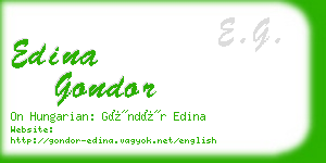 edina gondor business card